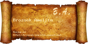 Brozsek Amelita névjegykártya